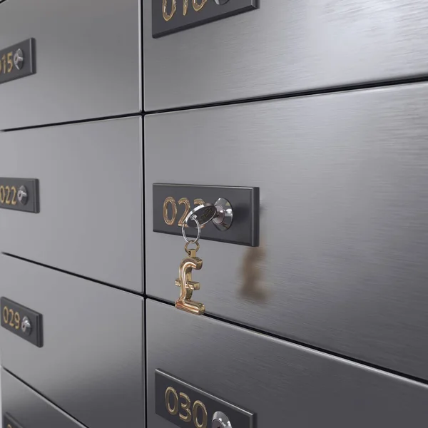 3D render safe deposit box — Stok Foto