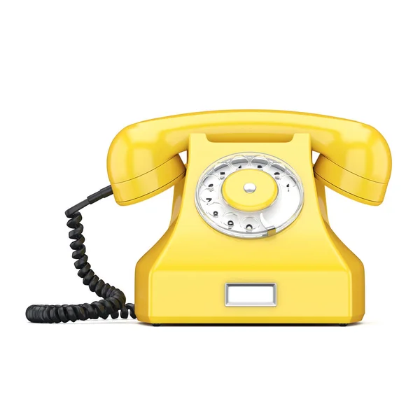 3d 렌더링 된 노란색 전화 — 스톡 사진