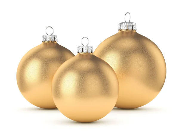 3D Rendering Gold Weihnachtskugel — Stockfoto