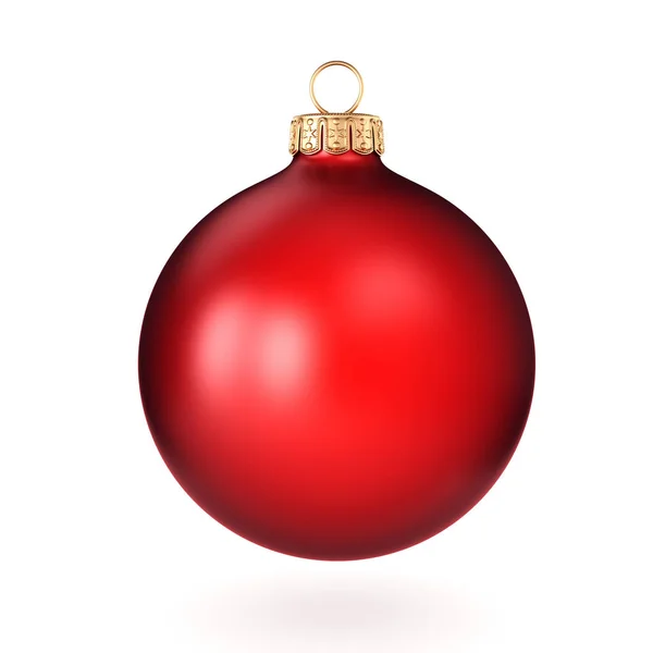 3D renderização bola de Natal vermelho — Fotografia de Stock