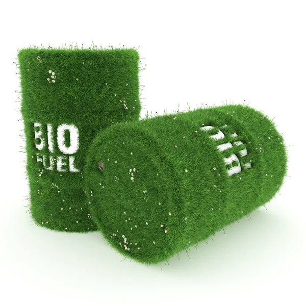 3D rendering hordók a bioüzemanyagok — Stock Fotó