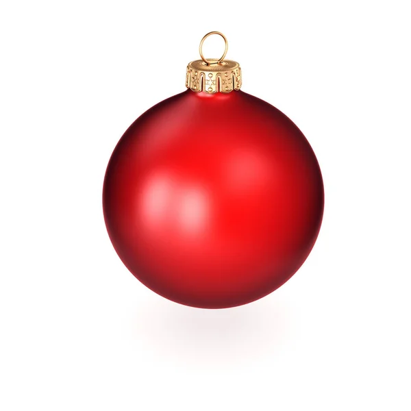 3D rendering rosso palla di Natale — Foto Stock