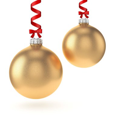 3D işleme altın Noel top