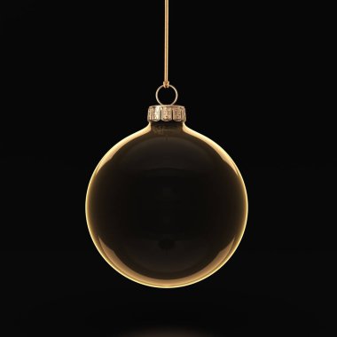 3D render şeffaf Noel top 