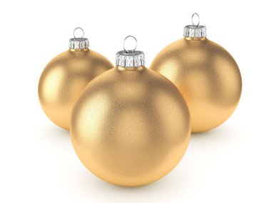 3D işleme altın Noel top