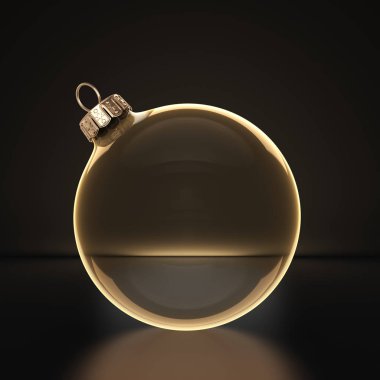 3D render şeffaf Noel top 