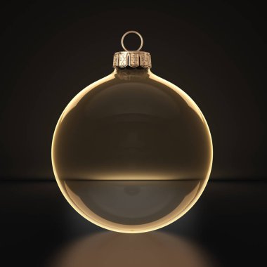 3D render şeffaf Noel top 