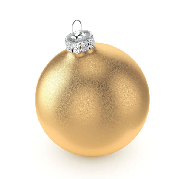 Rendering 3D oro palla di Natale — Foto Stock