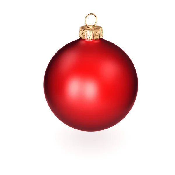 Красный рождественский шар — стоковое фото