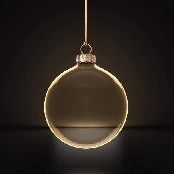 3 d レンダリング透明なクリスマス ボール — ストック写真
