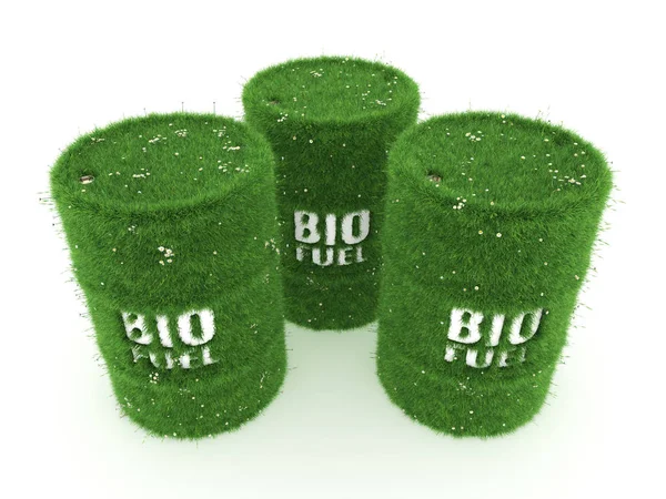 3D rendering hordók a bioüzemanyagok — Stock Fotó