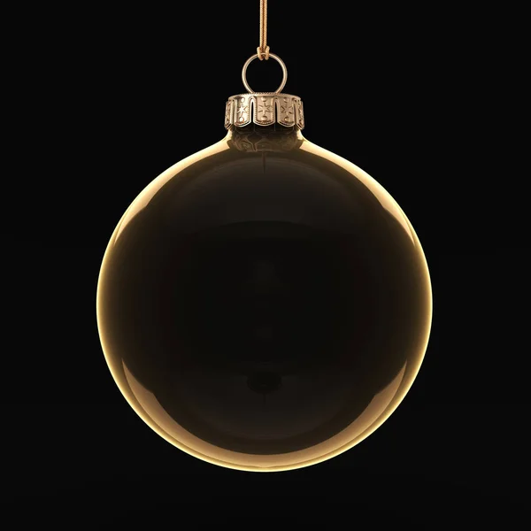 3D візуалізація прозорого різдвяного м'яча — стокове фото