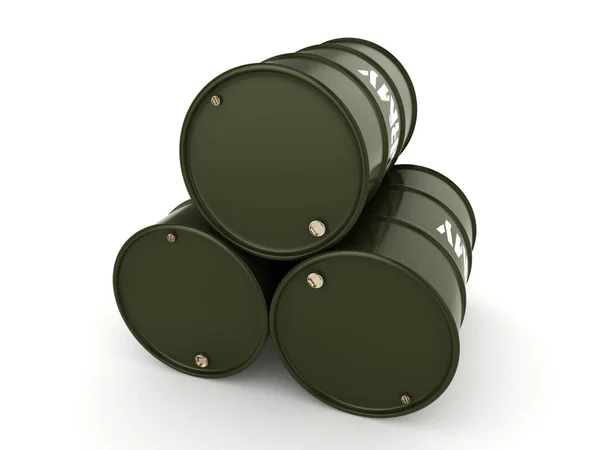 3D rendering army barrels — Stock Photo, Image