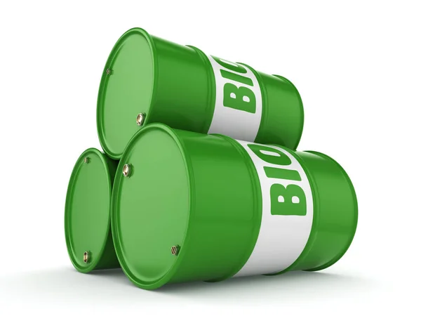 3D rendering barrel of biofuels — Stock Photo, Image