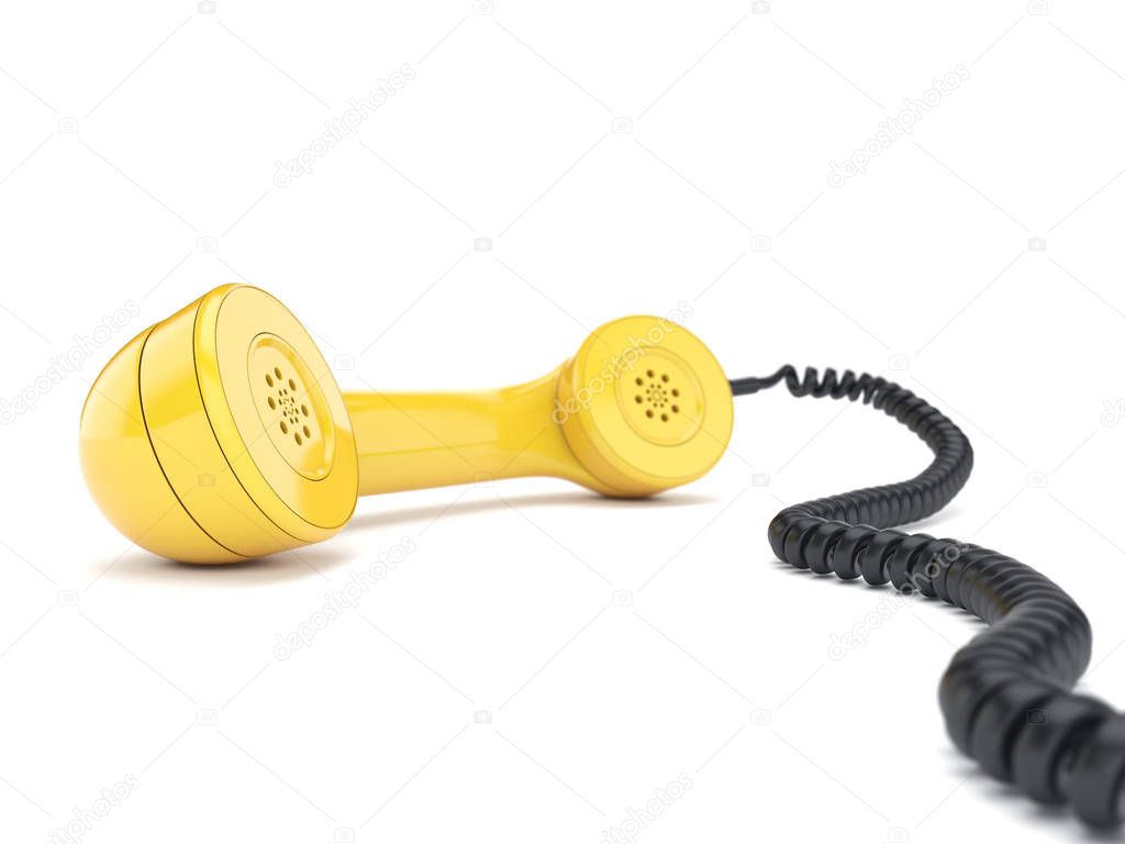 3D rendering of the old telephone handset