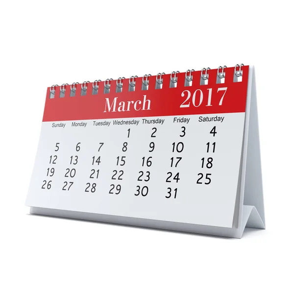 Calendario di rendering 3D — Foto Stock