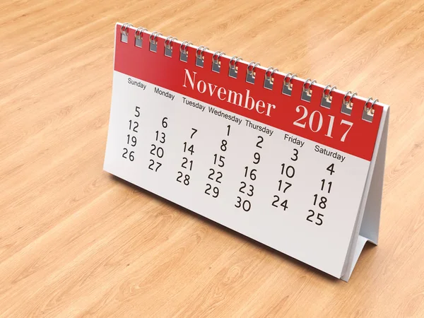 Calendario di rendering 3D — Foto Stock