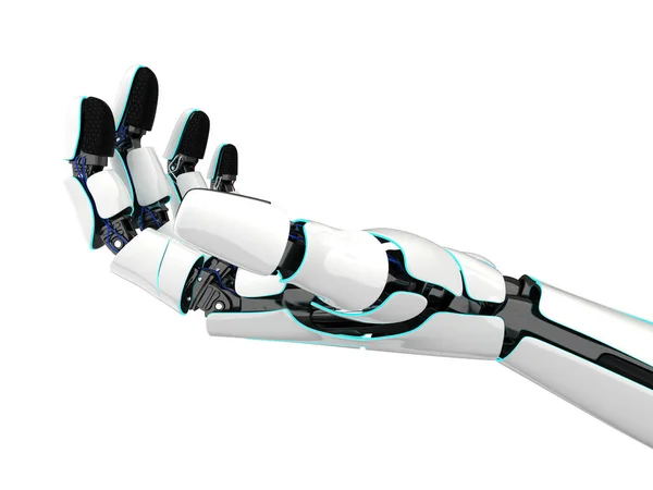 3D vykreslování robotickou ruku na bílém pozadí — Stock fotografie