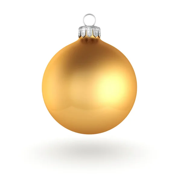 3D renderização bola de Natal dourado — Fotografia de Stock