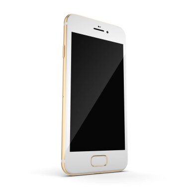 3D işleme altın akıllı telefon ile siyah perde