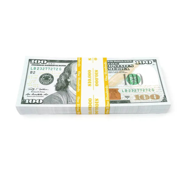 3D Rendering einer Packung von uns Dollars — Stockfoto