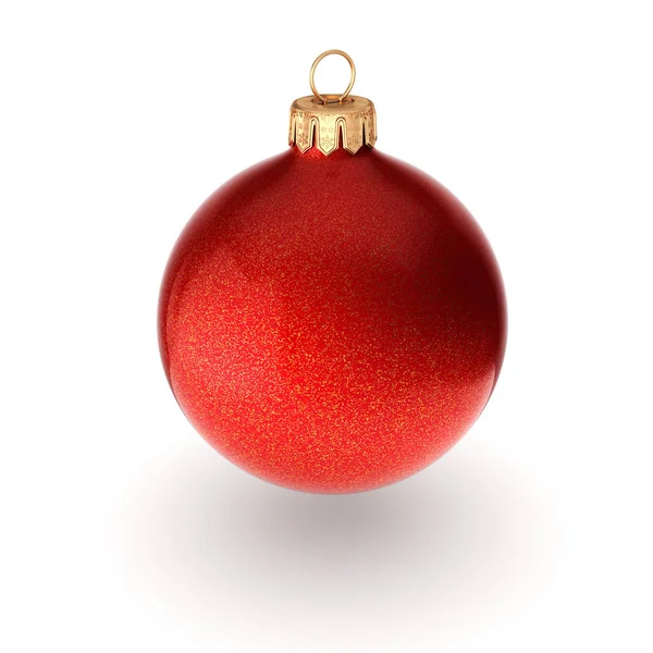 3D renderização bola de Natal vermelho — Fotografia de Stock