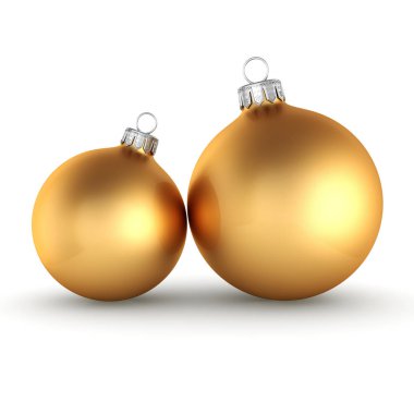 3D işleme altın Noel topları