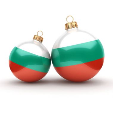 3D render Noel top ile Bulgaristan bayrağı