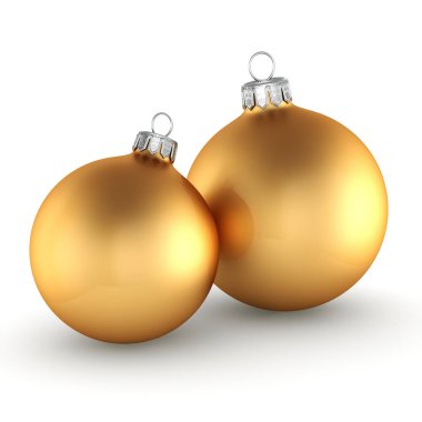 3D işleme altın Noel topları