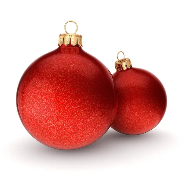 3d renderizado bolas de Navidad roja — Foto de Stock