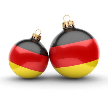 3D render Almanya bayrağı ile Noel top