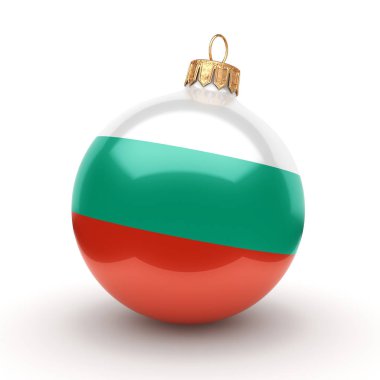 3D render Noel top ile Bulgaristan bayrağı