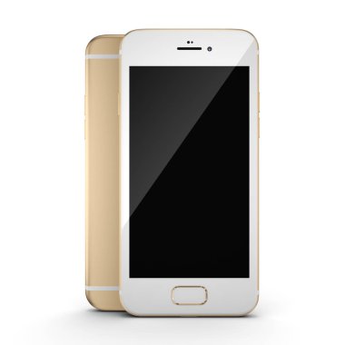 3D işleme altın akıllı telefon ile siyah perde