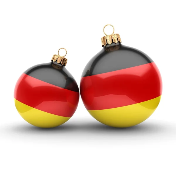 3D Rendering Weihnachtskugel mit der Fahne von Deutschland — Stockfoto