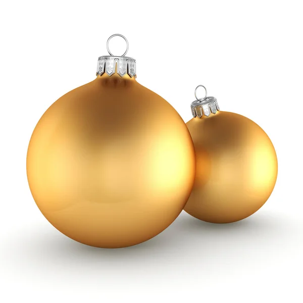 3d rendering palle di Natale d'oro — Foto Stock