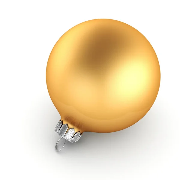 3D-Darstellung goldener Weihnachtskugel — Stockfoto