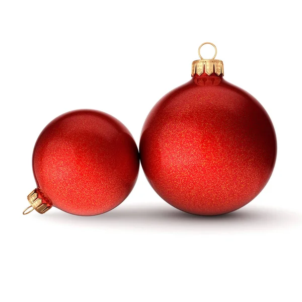 3d renderizado bolas de Navidad roja — Foto de Stock