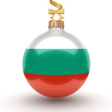 3D render Noel top ile Bulgaristan bayrağı