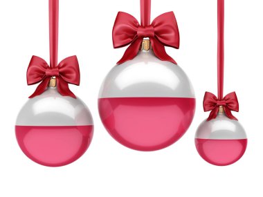 3D render Noel top Polonya bayrağı ile