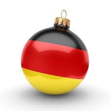 3D render Almanya bayrağı ile Noel top