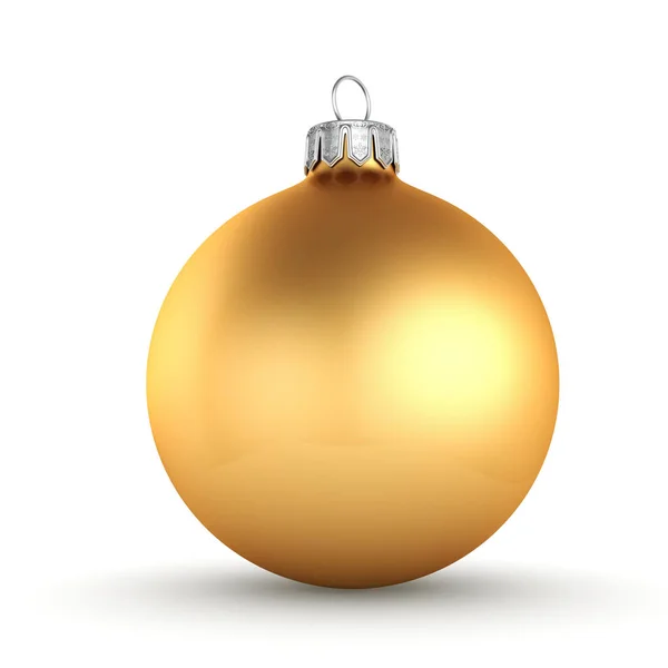 Representación 3D bola de Navidad de oro —  Fotos de Stock