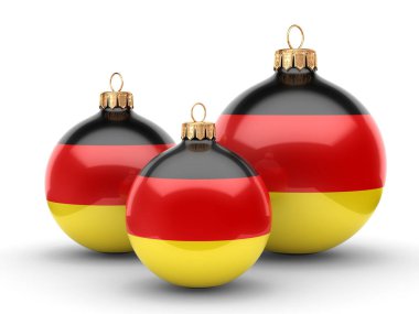 3D render Almanya bayrağı ile Noel top
