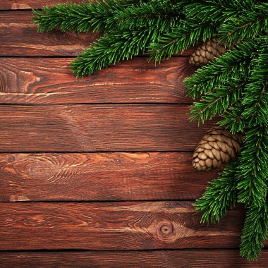 3D render koyu Noel ahşap arka plan