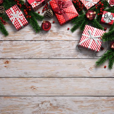 3D render açık Noel ahşap renkli