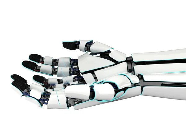 3d renderização duas mãos de um robô — Fotografia de Stock