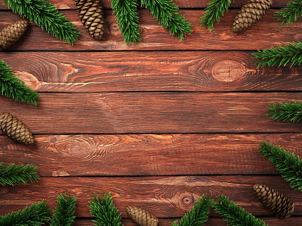 3D-Rendering dunkle Weihnachten Holz Hintergrund — Stockfoto