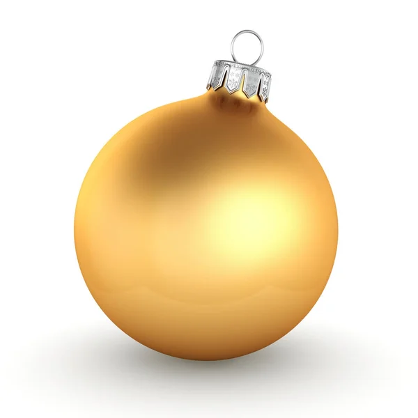 Representación 3D bola de Navidad de oro — Foto de Stock