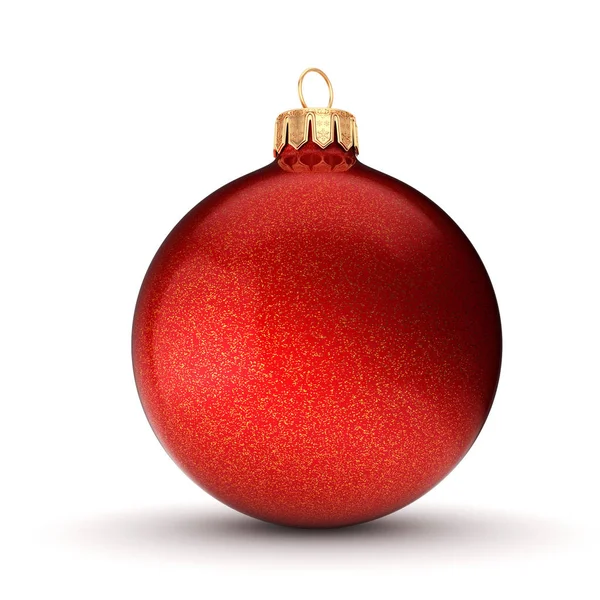 3d 렌더링 빨간색 크리스마스 볼 — 스톡 사진