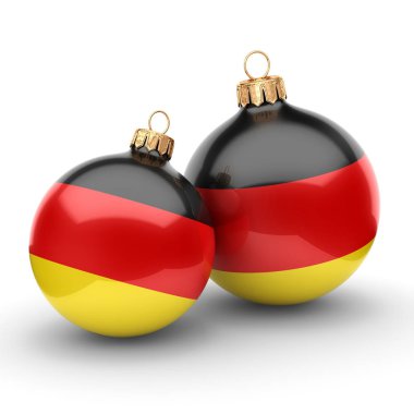 3D render Almanya bayrağı ile Noel top