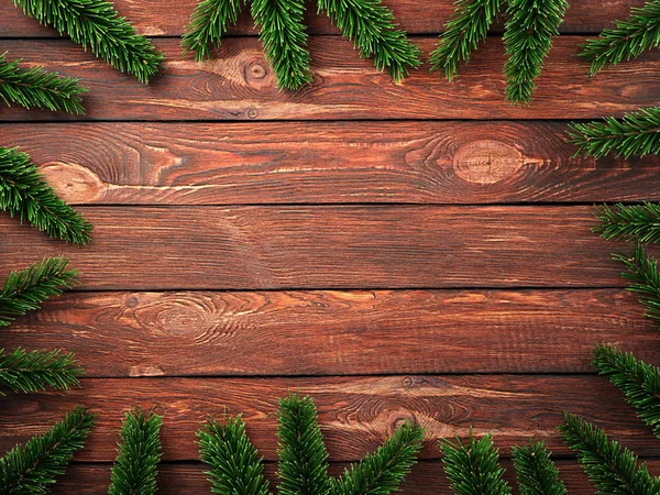 3 d レンダリング暗いクリスマスの木製の背景 — ストック写真